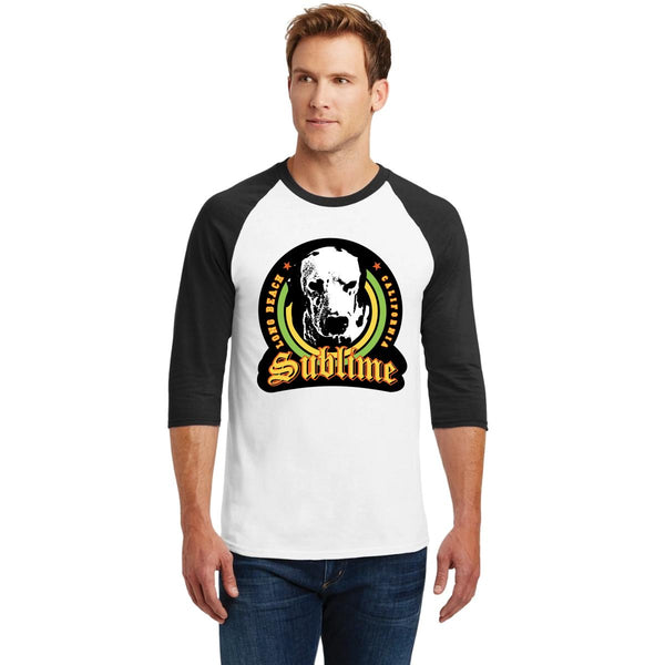 Playera Raglán Manga 3/4 Hombre Rock Sublime Long Beach 000997