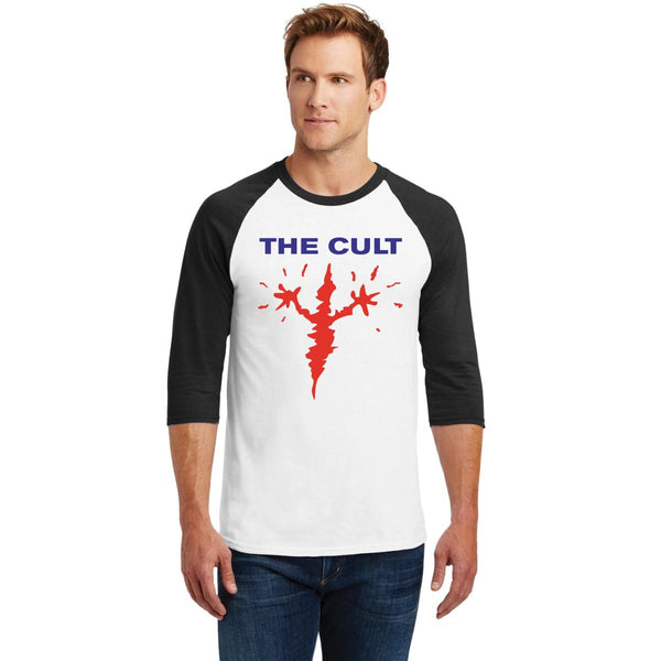 Playera Raglán Manga 3/4 Hombre Rock The Cult Logo 000999