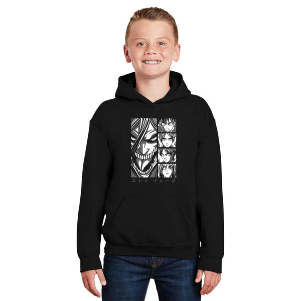 Sudadera Niños Hoodie Anime Attack on Titan Eren 000299
