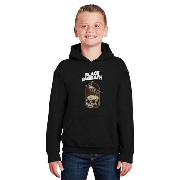 Sudadera Niños Hoodie Rock Black Sabbath Cuervo 000607