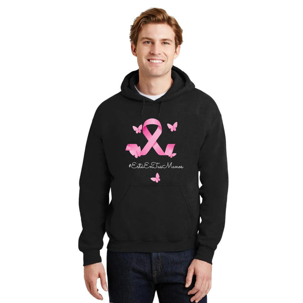 Sudadera Hombre Hoodie Lucha Contra Cáncer Mama