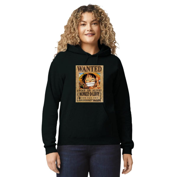 Sudadera Mujer Hoodie Anime One Piece Wanted Luffy 000342