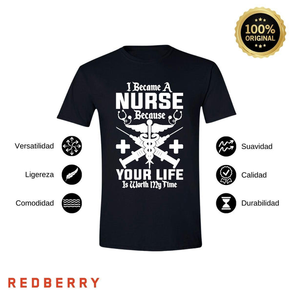 Playera Hombre Enfermera Medicina Frases NR1021